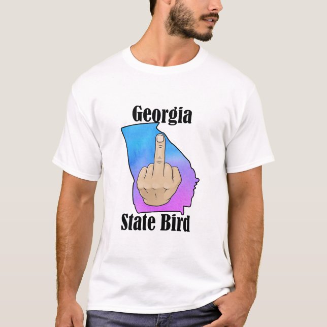 Géorgie - couleur du doigt central du t-shirt (Devant)