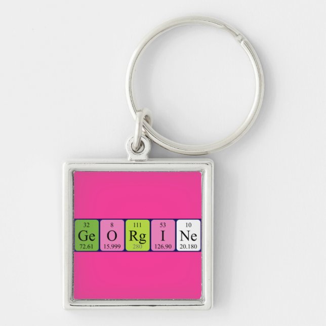 Georgine periodic table name keyring (Front)