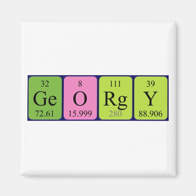 Georgy periodic table name magnet (Front)