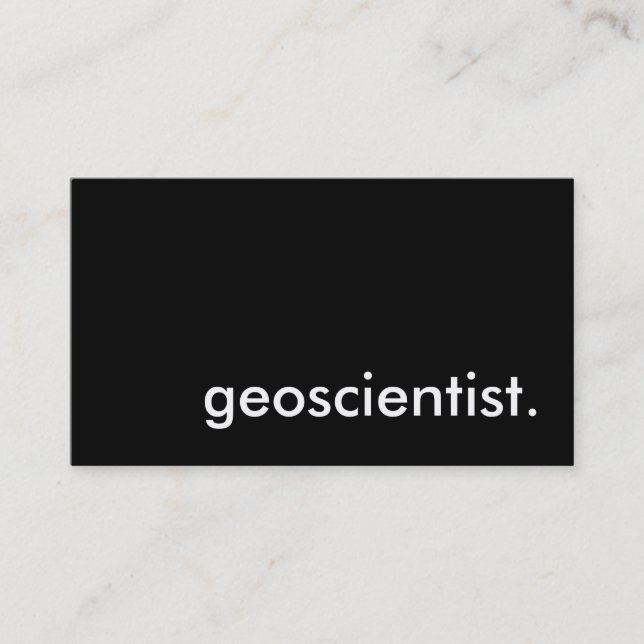 geoscientist. business card (Front)