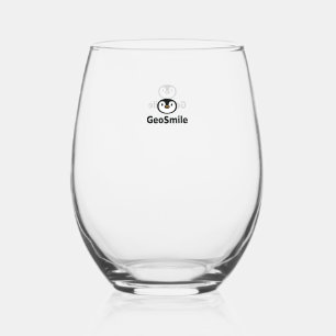 GeoSmile Drinkware Set Stemless Wine Glass