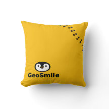GeoSmile Throw Pillow