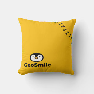 GeoSmile Throw Pillow