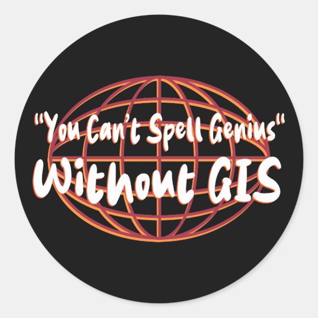 Geospatial/Surveyor Display Classic Round Sticker (Front)