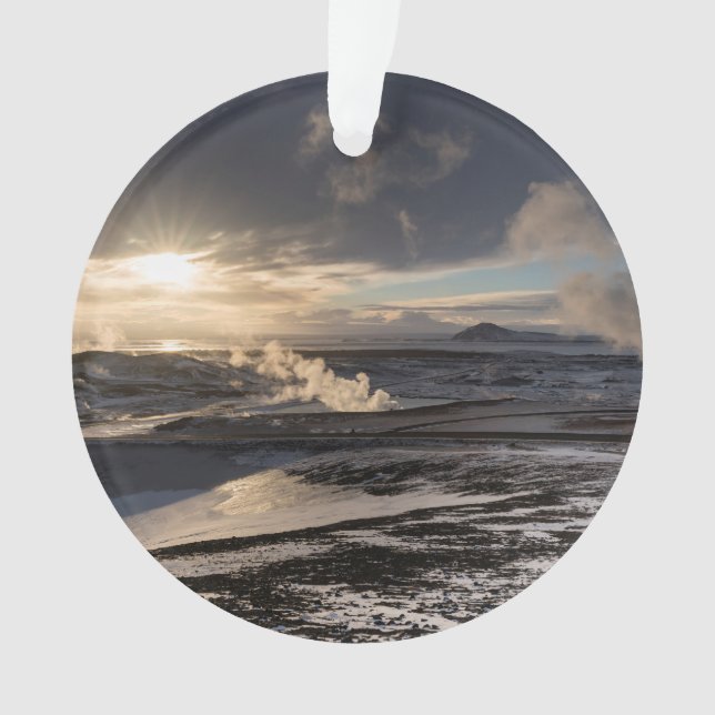 Geothermal Winter Landscape Ornament (Front)