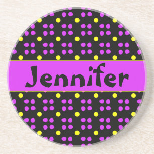 Gepersonaliseerde Stippen patroon Coaster