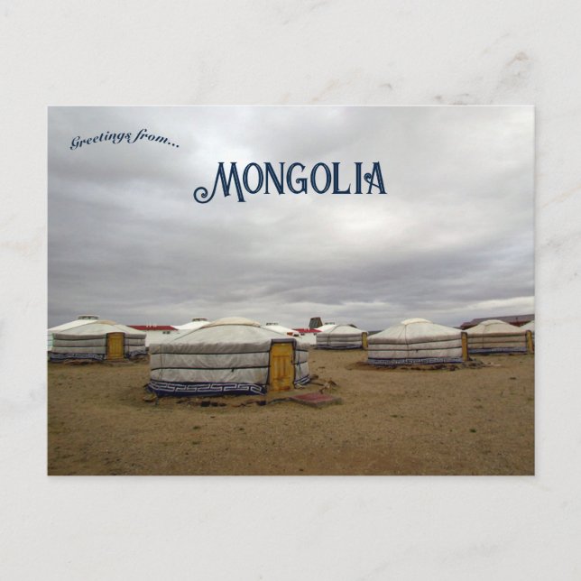 Ger Camp Dornogovi Province Mongolia Postcard (Front)