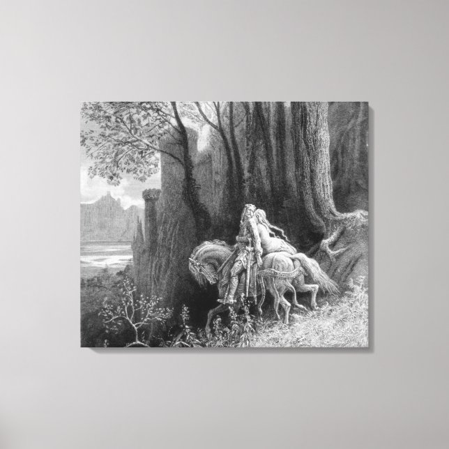 Geraint and Enid Ride Away Canvas Print (Front)