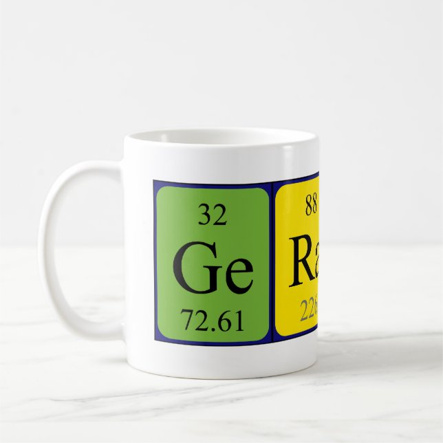 Geraint periodic table name mug (Left)