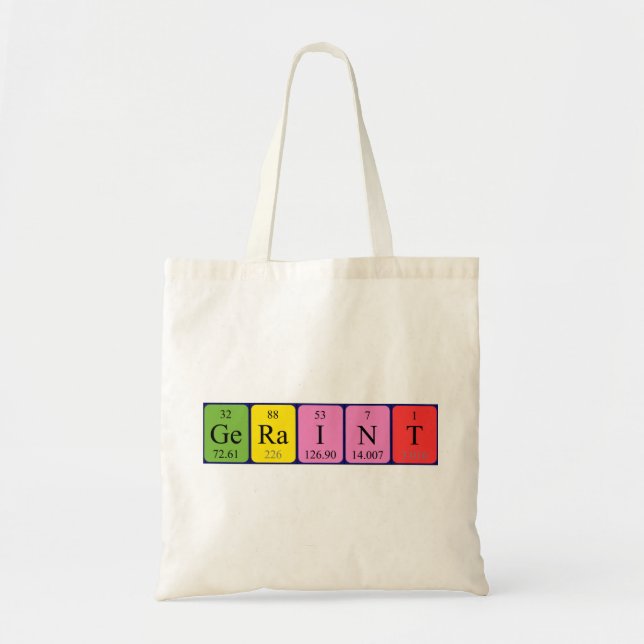 Geraint periodic table name tote bag (Front)