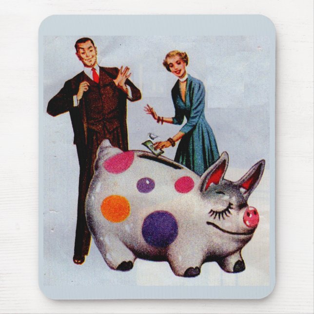 Gerald and Louise feed the pig Mouse Pad (Front)