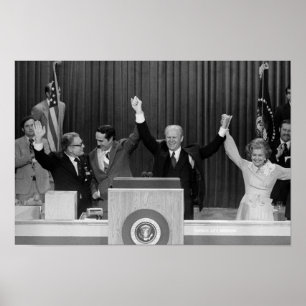 Gerald Ford Receiving GOP Nomination - 1976 Poster