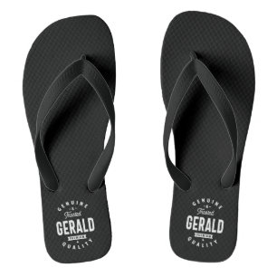 Gerald Personalized Name Birthday Flip Flops