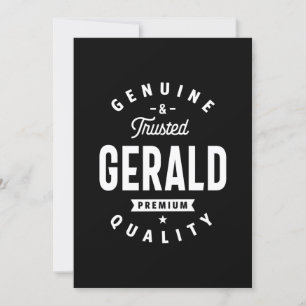 Gerald Personalized Name Birthday Invitation