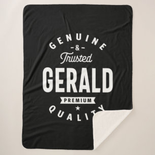 Gerald Personalized Name Birthday Sherpa Blanket