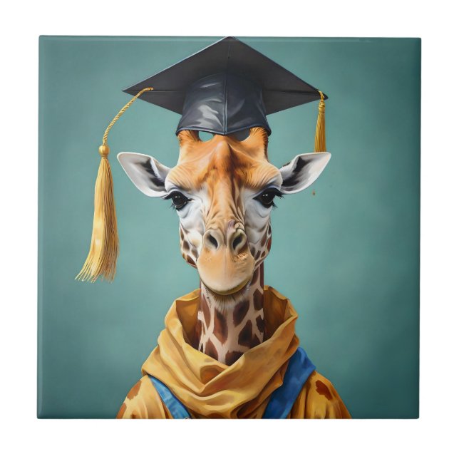 Gerald The Giraffe Graduates,  Tile (Front)