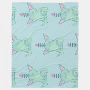 Gerald the Goblin   Cute Grumpy Fantasy Creature  Fleece Blanket