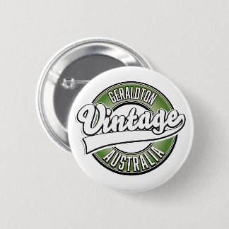 Geraldton australia vintage style logo 2 inch round button