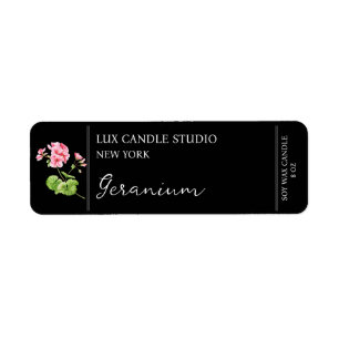 Geranium Candle Label