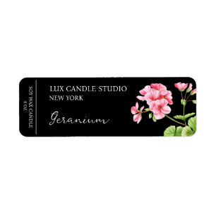Geranium Candle Label