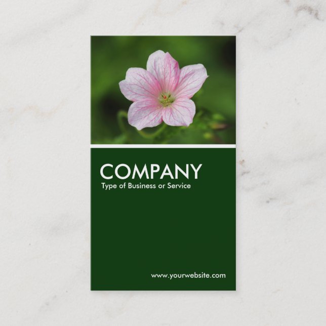Geranium - Dark Green Business Card (Front)
