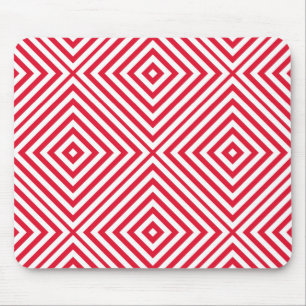 Geranium Diamond Chevron Mouse Pad