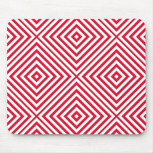 Geranium Diamond Chevron Mouse Pad (Front)