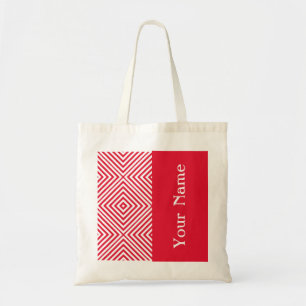 Geranium Diamond Chevron w/ name @ Emporiomoffa Tote Bag