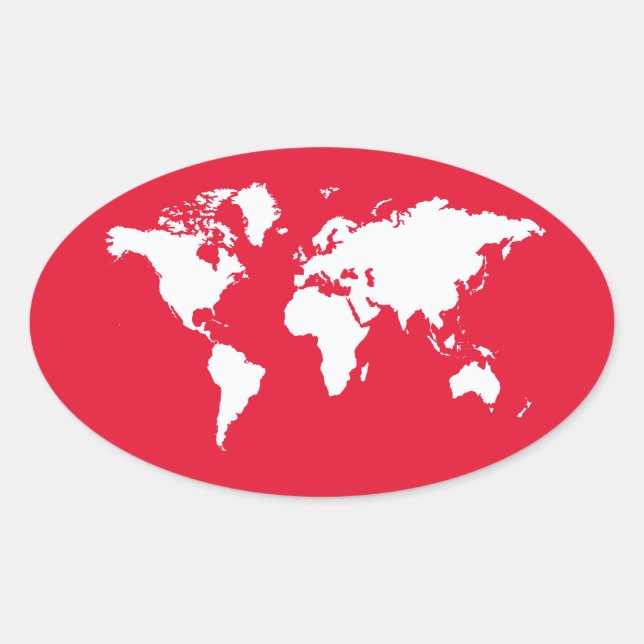 Geranium Elegant World Oval Sticker (Front)