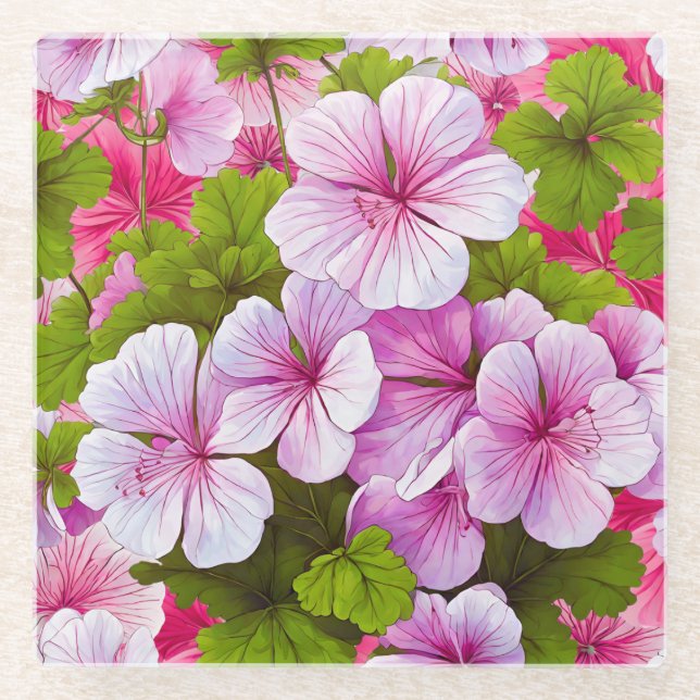 Geranium Flower Coaster (Front)