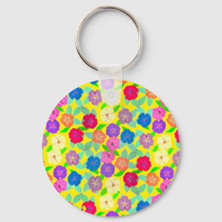 Geranium Flower Key Chain