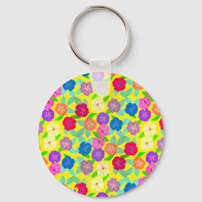 Geranium Flower Key Chain (Front)