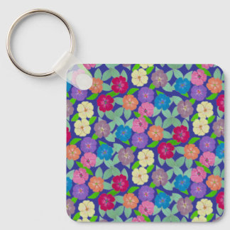 Geranium Flower Key Ring