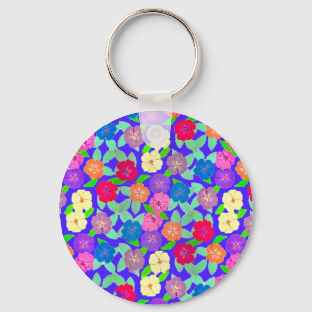 Geranium Flower Key Ring (Front)
