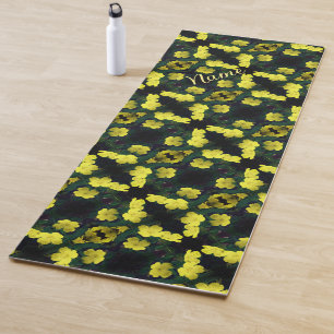 Geranium Flowers Abstract Pattern Personalized  Yoga Mat