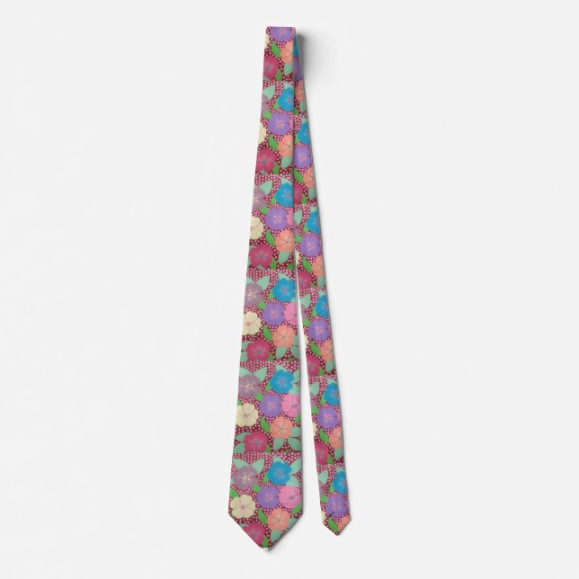 Geranium Garden Neck Tie (Front)