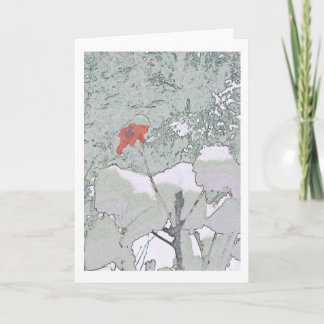 geranium in snow card
