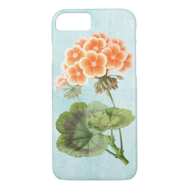 Geranium on Aged Denim Case-Mate iPhone Case (Back)