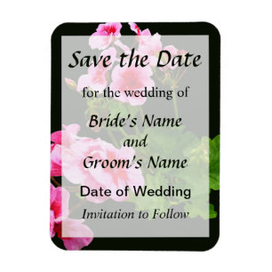 Geranium Profile Save the Date Magnet