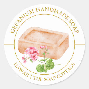 Geranium Soap label