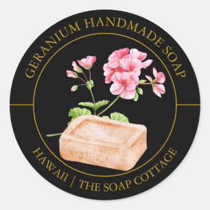 Geranium Soap label