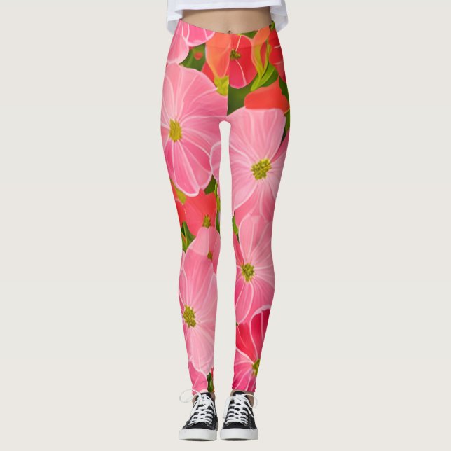Geranium - the flower heals the auric field leggings (Front)