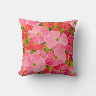 Geranium - the flower heals the auric field throw pillow
