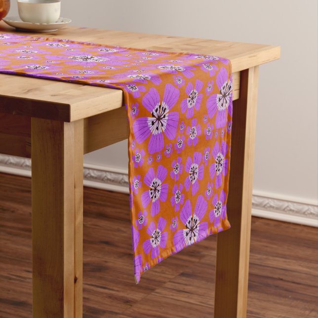 Geranium Wallichianum Design Table Runner (In Situ)