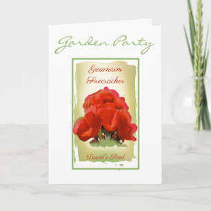 Geranium Watercolor Seed Packet Invitation