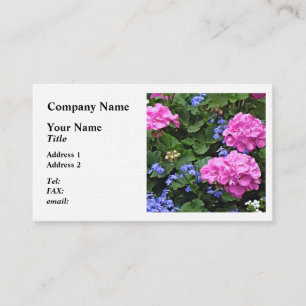 Geraniums and Periwinkle Business Card