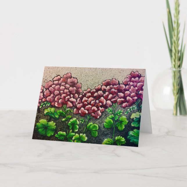Geraniums Card (Front)