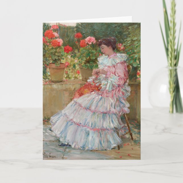 Geraniums | Childe Hassam Card (Front)