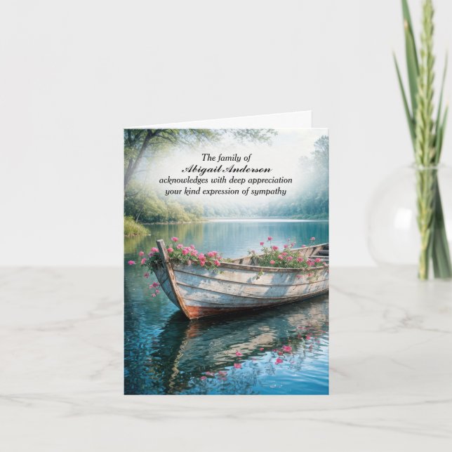 Geraniums Dans La Vieille Carte de remerciements D (Devant)