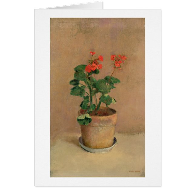 Géraniums dans un pot, c.1905 (huile sur la toile) (Devant)
